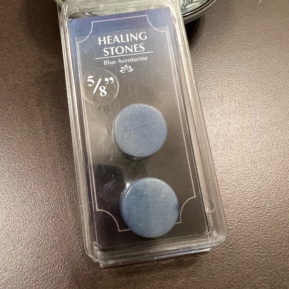 NIP Healing Stones Blue Aventurine 5/8in Plugs - Picture 4 of 6